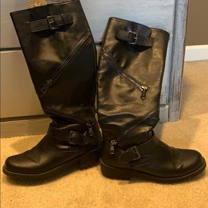 Black riding boots